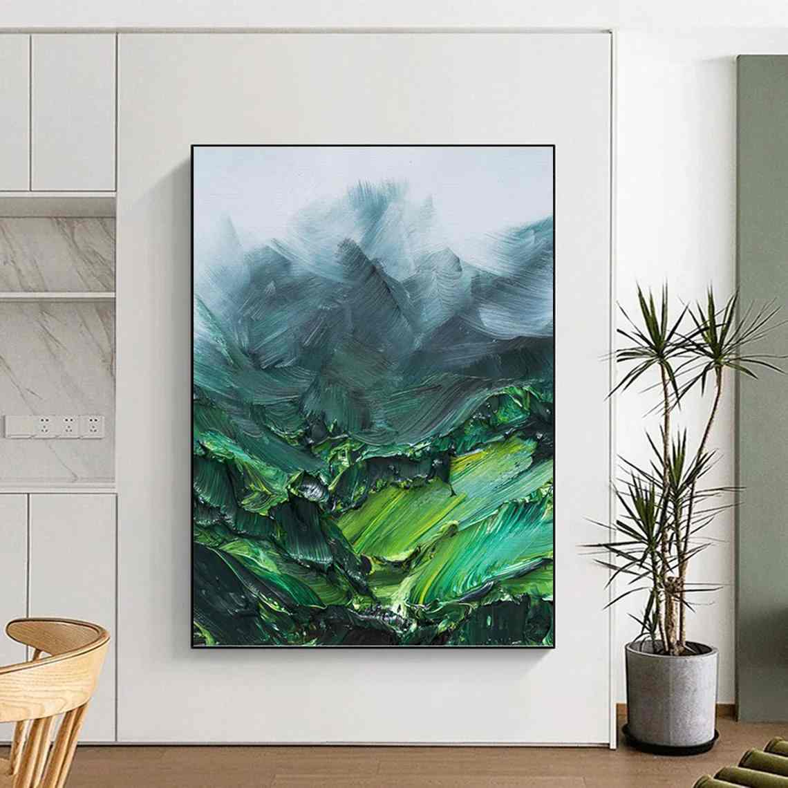 Nature_Mountain_Landscape_Green_Textured_Artwork_7CKK9 wall art